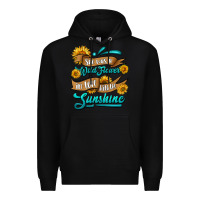Black she was a wild flower in love with the sunshine Premium Hoodie - HRA Design Shop