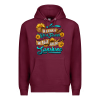 Burgundy she was a wild flower in love with the sunshine Premium Hoodie - HRA Design Shop