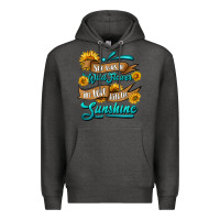 Charcoal Heather she was a wild flower in love with the sunshine Premium Hoodie - HRA Design Shop