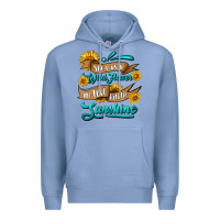 Colony Blue she was a wild flower in love with the sunshine Premium Hoodie - HRA Design Shop