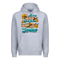 Heather Grey she was a wild flower in love with the sunshine Premium Hoodie - HRA Design Shop