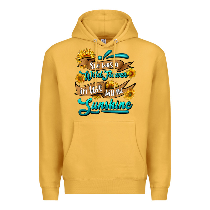 She Was A Wild Flower In Love With The Sunshine Premium Hoodie by HRA Design Shop | Teevron