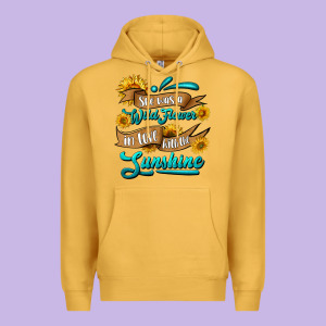 She Was A Wild Flower In Love With The Sunshine Premium Hoodie Designed By Hra Design Shop