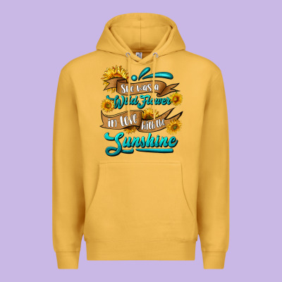 She Was A Wild Flower In Love With The Sunshine Premium Hoodie Designed By Hra Design Shop