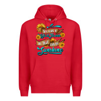 Red she was a wild flower in love with the sunshine Premium Hoodie - HRA Design Shop