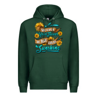 Sports Green she was a wild flower in love with the sunshine Premium Hoodie - HRA Design Shop