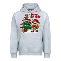 Heather Grey merry christmas gnomes Urban Hoodie - FaDigitalArtStudio