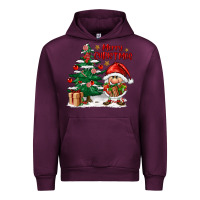 Mauve Wine merry christmas gnomes Urban Hoodie - FaDigitalArtStudio