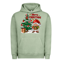 Pigment Oil Green merry christmas gnomes Urban Hoodie - FaDigitalArtStudio