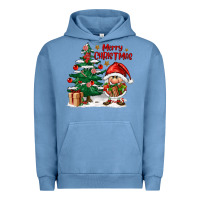 Pigment Pebble Blue merry christmas gnomes Urban Hoodie - FaDigitalArtStudio