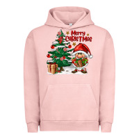 Pigment Salmon merry christmas gnomes Urban Hoodie - FaDigitalArtStudio