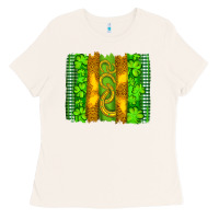 Bone saint patricks horseshoe shamrock leopard glitter brushstroke Ladies Tee - Artiststas