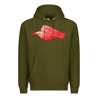 Army Green red softball visor fa element Premium Hoodie - FaDigitalArtStudio