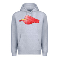 Heather Grey red softball visor fa element Premium Hoodie - FaDigitalArtStudio