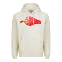 Oatmeal Heather red softball visor fa element Premium Hoodie - FaDigitalArtStudio