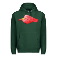 Sports Green red softball visor fa element Premium Hoodie - FaDigitalArtStudio