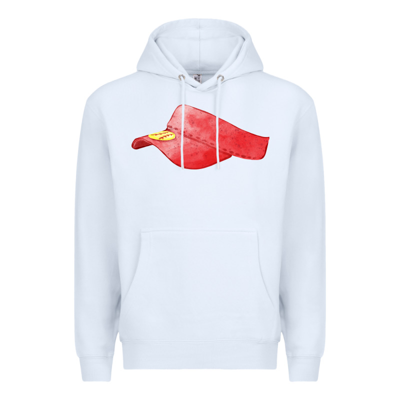 Red Softball Visor Fa Element Premium Hoodie by FaDigitalArtStudio | Teevron