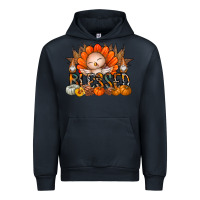 Navy Thanksgiving Turkey Pumpkin Blessed Urban Hoodie - CowhideDigitalArt