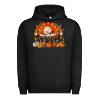 Pigment Black Thanksgiving Turkey Pumpkin Blessed Urban Hoodie - CowhideDigitalArt