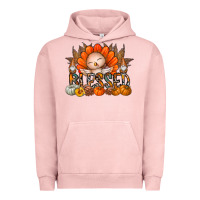 Pigment Salmon Thanksgiving Turkey Pumpkin Blessed Urban Hoodie - CowhideDigitalArt