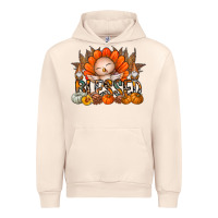 Sandshell Thanksgiving Turkey Pumpkin Blessed Urban Hoodie - CowhideDigitalArt