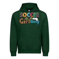 Forest Green soccer it's a girl thing Urban Hoodie - HRA Design Shop