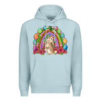 Blue Mist Easter rainbow Bunny Easter Day Premium Hoodie - Neo Western