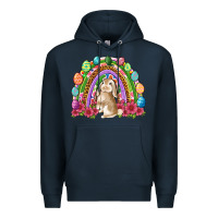 Navy Easter rainbow Bunny Easter Day Premium Hoodie - Neo Western