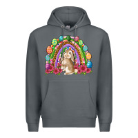 Rock Easter rainbow Bunny Easter Day Premium Hoodie - Neo Western