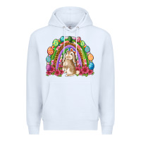 White Easter rainbow Bunny Easter Day Premium Hoodie - Neo Western