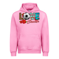 Fuchsia Pink love soccer Urban Hoodie - HRA Design Shop