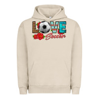 Pigment French Oak love soccer Urban Hoodie - HRA Design Shop