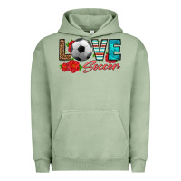 Pigment Oil Green love soccer Urban Hoodie - HRA Design Shop