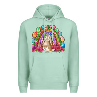 Seafoam Easter rainbow Bunny Easter Day Premium Hoodie - Neo Western