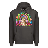 Smoke Easter rainbow Bunny Easter Day Premium Hoodie - Neo Western