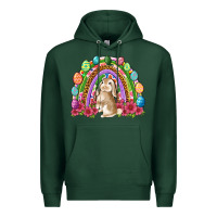 Sports Green Easter rainbow Bunny Easter Day Premium Hoodie - Neo Western