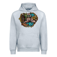 Heather Grey western design Urban Hoodie - SublimationCraftShop