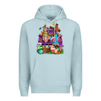Blue Mist Easter gnomies truck Easter Day Premium Hoodie - Neo Western