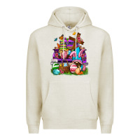 Oatmeal Heather Easter gnomies truck Easter Day Premium Hoodie - Neo Western