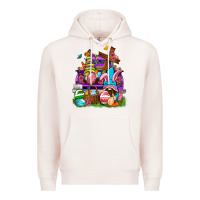 Pale Pink Easter gnomies truck Easter Day Premium Hoodie - Neo Western