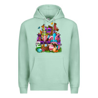 Seafoam Easter gnomies truck Easter Day Premium Hoodie - Neo Western