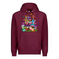 Burgundy Easter gnomies truck Easter Day Premium Hoodie - Neo Western