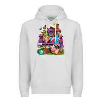 Dove Grey Easter gnomies truck Easter Day Premium Hoodie - Neo Western