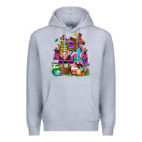 Heather Grey Easter gnomies truck Easter Day Premium Hoodie - Neo Western