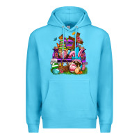 Ocean Blue Easter gnomies truck Easter Day Premium Hoodie - Neo Western