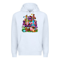 White Easter gnomies truck Easter Day Premium Hoodie - Neo Western