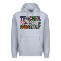Heather Grey teacher of monster Premium Hoodie - CowhideDigitalArt