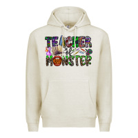 Oatmeal Heather teacher of monster Premium Hoodie - CowhideDigitalArt