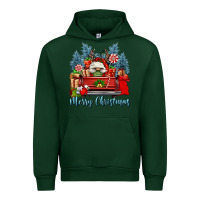 Forest Green merry christmas gnomes truck Urban Hoodie - FaDigitalArtStudio
