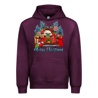 Mauve Wine merry christmas gnomes truck Urban Hoodie - FaDigitalArtStudio